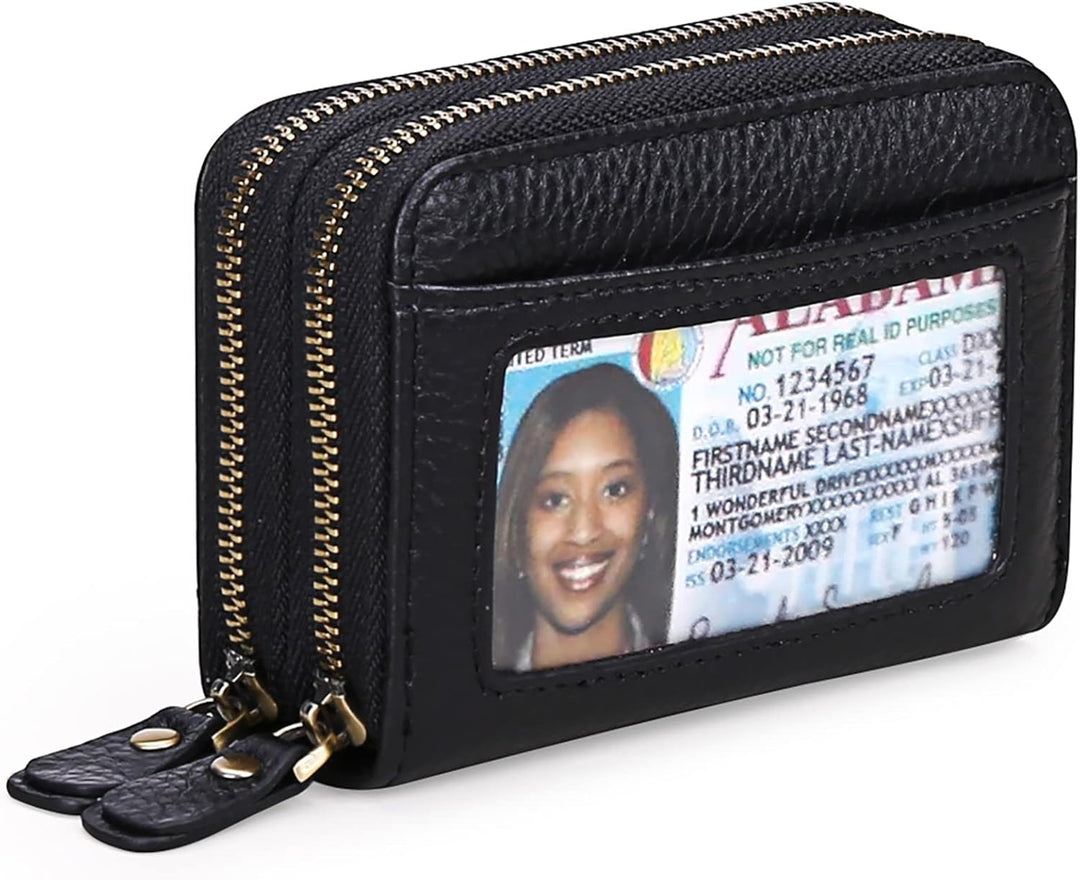 GAEKEAO Damen Geldbörse klein aus Echtes Leder, Geldbeutel für Frauen mit RFID-Schutz, Mini Damen Po