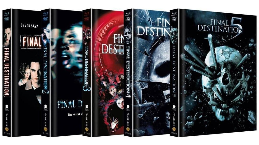 Mediabook FINAL DESTINATION Teil 1 2 3 4 5 COLLECTION 5 BLU-RAY + 5 DVD + Bonus DÜSTERE LEGENDEN Lim