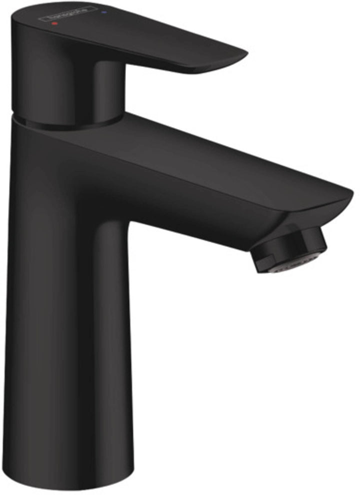 hansgrohe Waschtischarmatur Talis E, Wasserhahn Bad mit Auslauf Höhe 110 mm, mit Zugstange, Badarmat