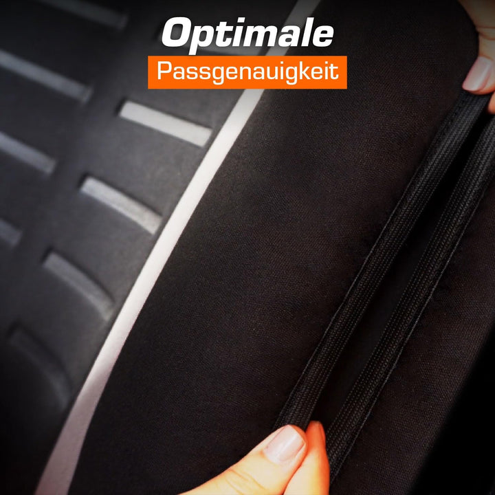 Transporter Autositzbezüge Set für die Vordersitze | Van Auto-Schonbezüge Universal in Grau, Grau Vo