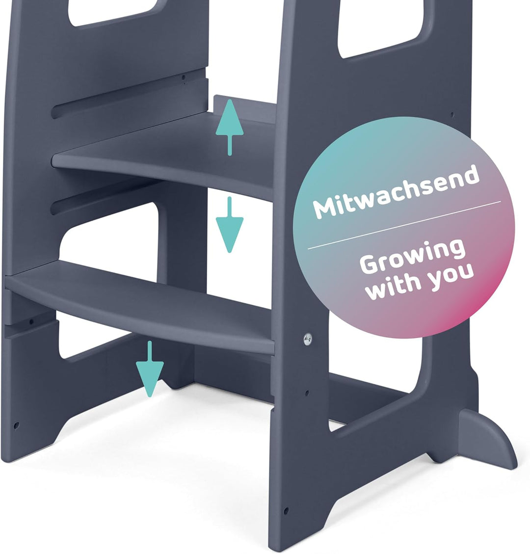 babybay Lernturm Littlefoot, maximale Kippsicherheit durch massives Buchenholz, Förderung der Motori