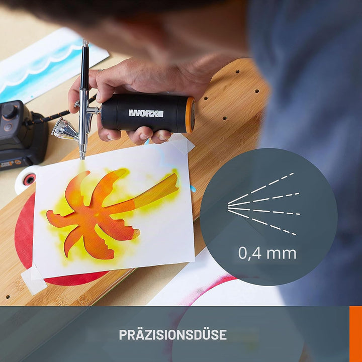WORX Airbrush MakerX 20 V WORX | PowerShare | WX742.9 - ohne HUB und Akku und Ladegerät Schwarz