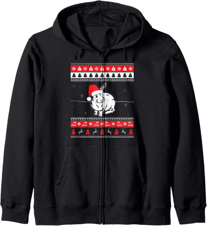 Häschen-hässliche Weihnachtsstrickjacke-Art Kapuzenjacke