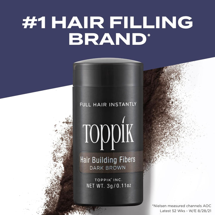 Toppik Haarfasern, Mittelbraun, natürlich gewonnene Fasern aus Keratin für voller aussehendes Haar 5