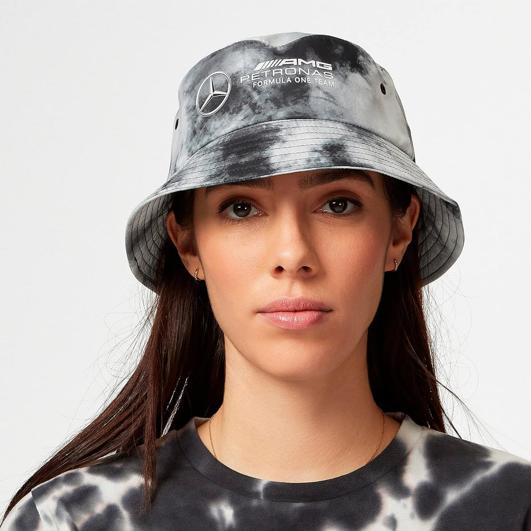 MERCEDES AMG PETRONAS Formula One Team - Tie-Dye-Bucket-Kappe - Grau - Unisex - Grösse: Einheitsgrös