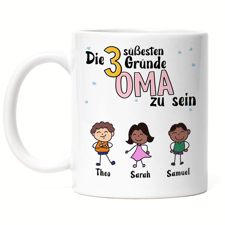 Kiddle-Design Oma Tasse Geburtstag Personalisiert für Oma Enkel Enkelin Baby Geschenk Kinder Oma Ges