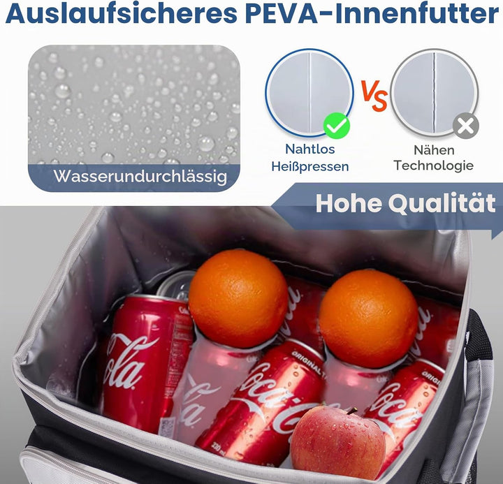 Kühltasche mit Rollen, 50L/ 75 Cans Kühltasche Gross Faltbar und Wasserdicht Kühler, Isoliertasche T