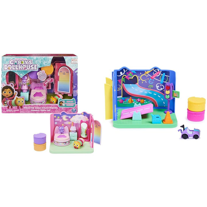 Gabby‘s Dollhouse Deluxe Raum, Sweet Dreams, Schlafzimmer mit Kuschelkatze &amp; Deluxe Raum, Purr-ific