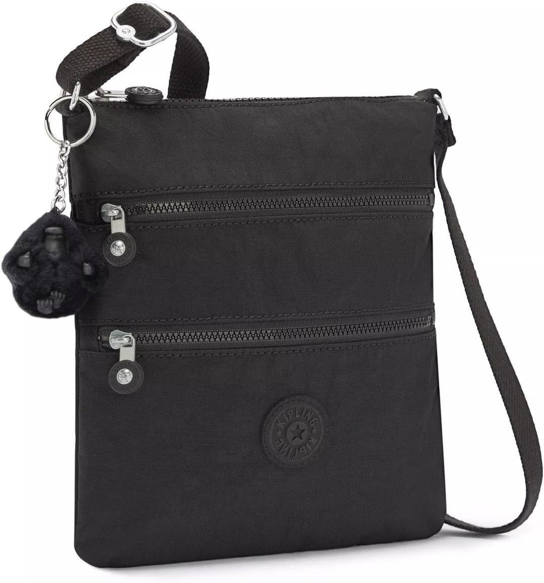 Kipling Damen Keiko Crossbody Tasche 8"L x 9"H x 1.25"D Black Noir, 8"L x 9"H x 1.25"D Black Noir