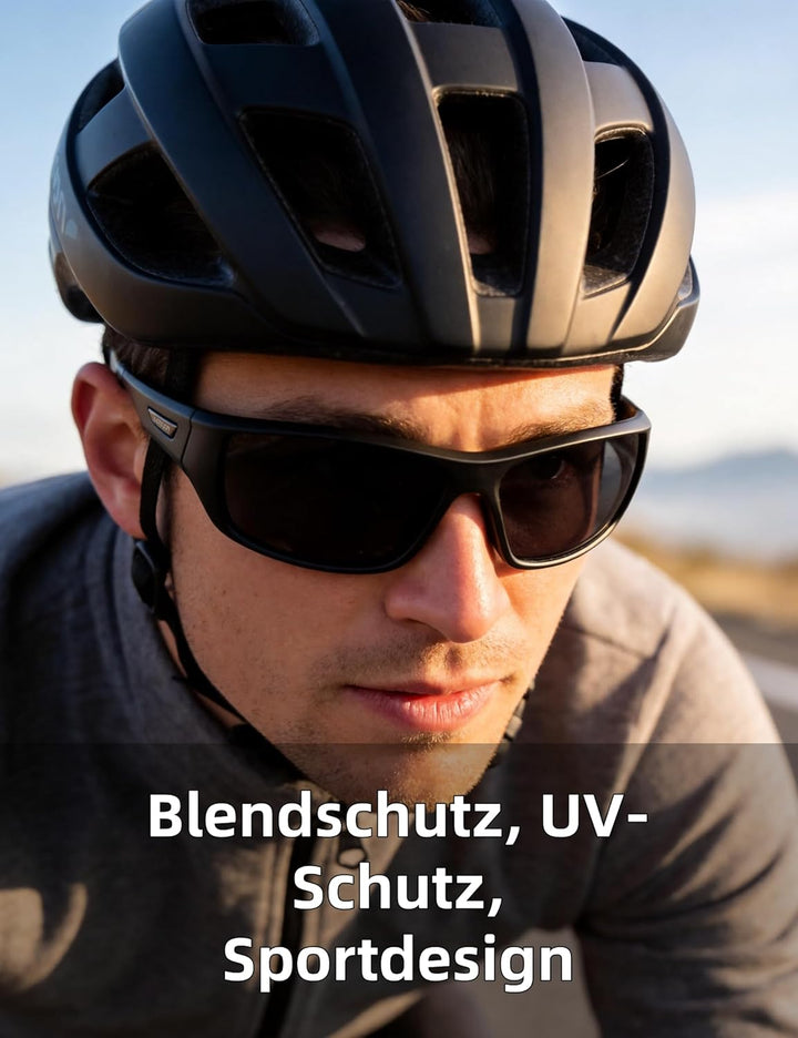 PUKCLAR Herren Sonnenbrille Polarisierte Sportbrille Radsportbrillen Fahrerbrille Damen UV400 Schutz
