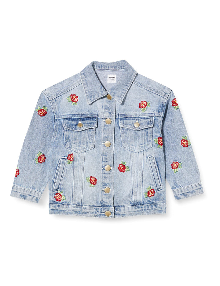 Desigual Mädchen Chaq_Azucena Jeansjacke 3-4 Blau, 3-4 Blau