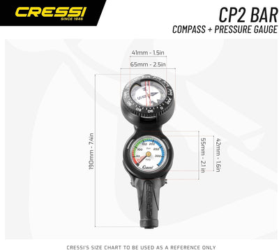 Cressi Professional Tauchkonsole CP2/PSI, CP2/PSI