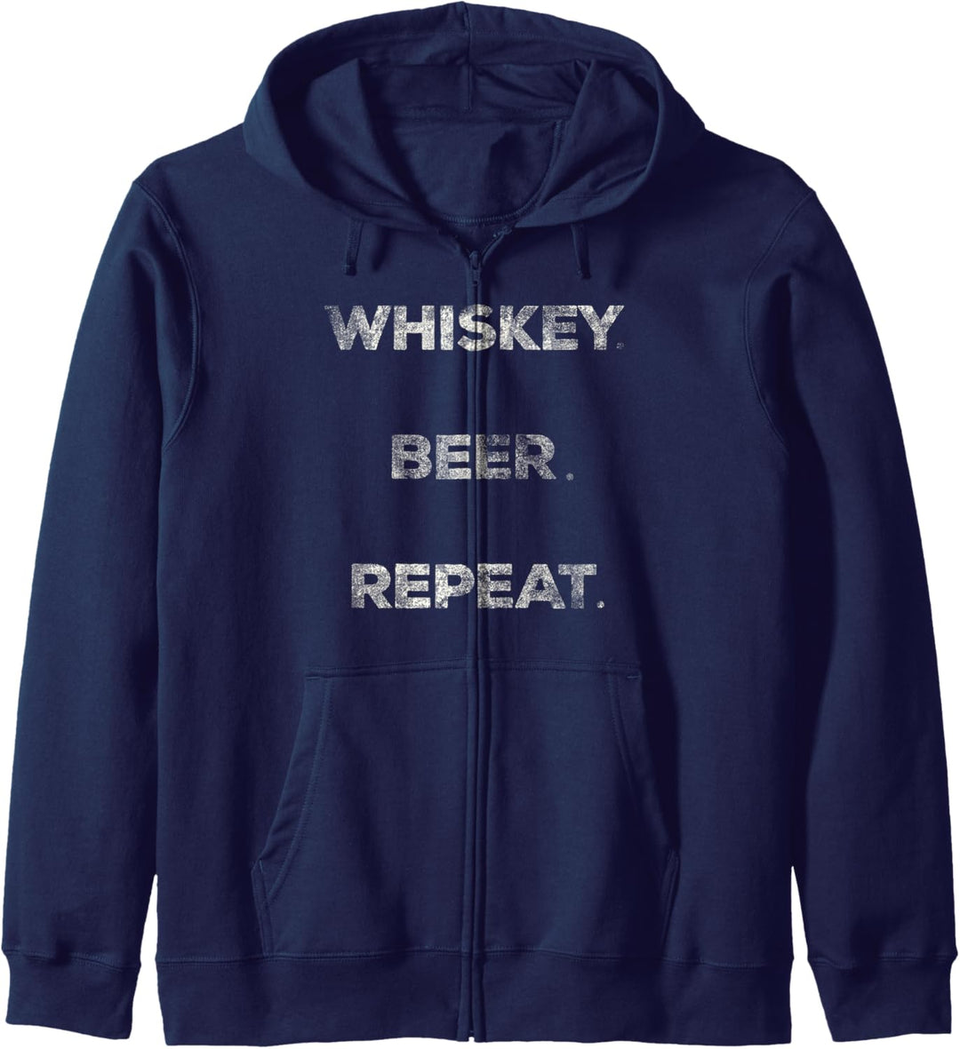 Whiskey Beer Repeat Vintage Kapuzenjacke