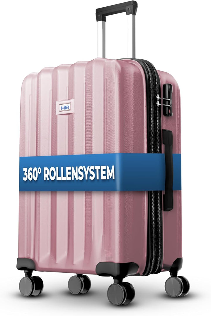 MY TRAVEL BAG Hartschalen-Koffer Trolley ABS Reisekoffer 4 Zwillingsrollen (Handgepäck-Mittel-Gross-