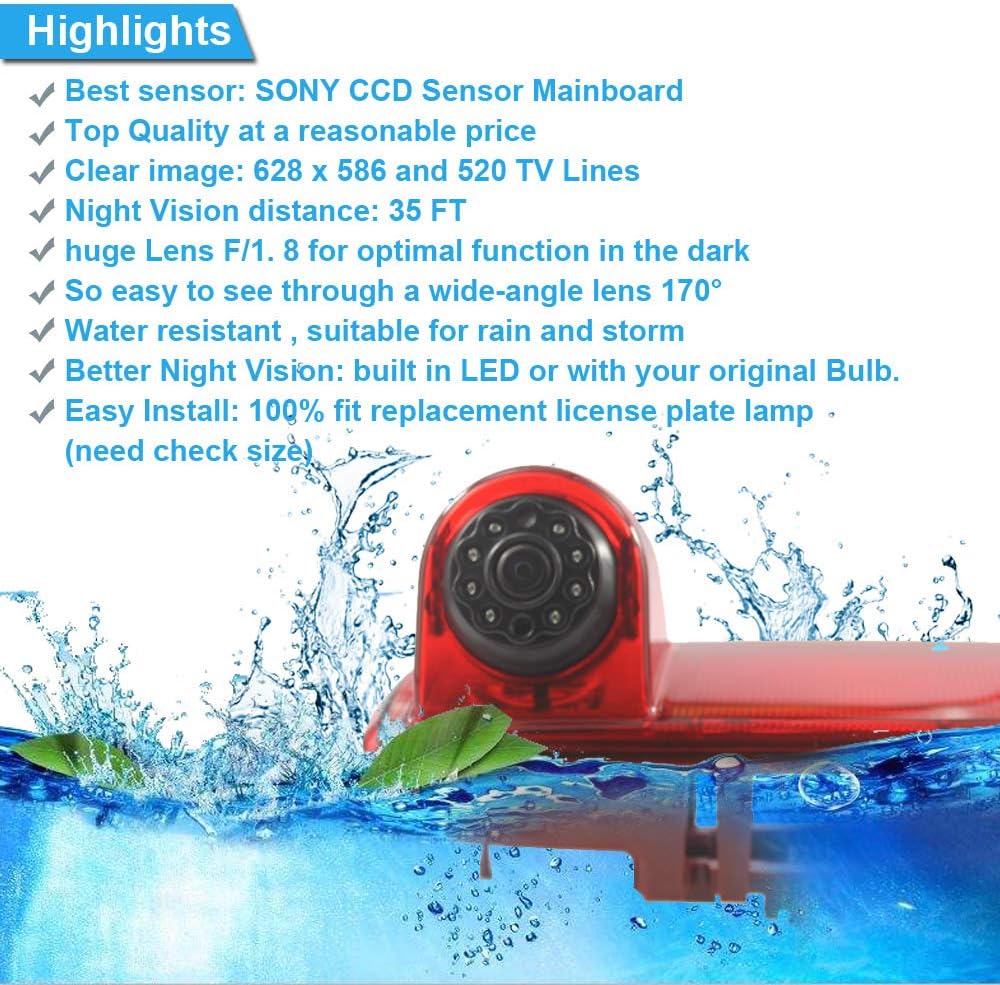 Auto Dritte Dach Top Mount Bremsleuchte Kamera Bremslicht Rückfahrkamera für FIAT talento Nissan NV3