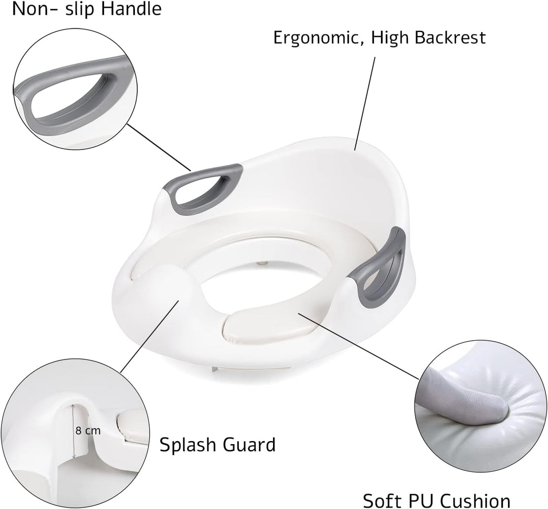Primabobo Toilettensitz für Kinder mit Haltegriffen, Anti-Rutsch-WC-Sitz und Toilettentrainer für Mä