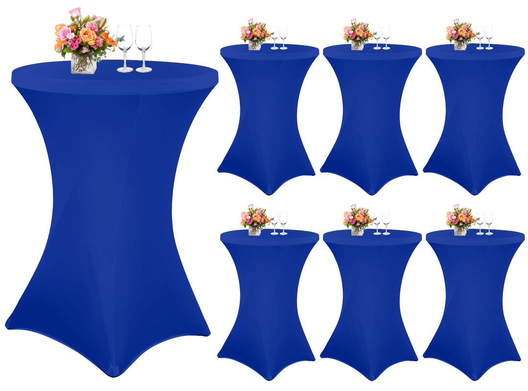 Showgeous 6er-Set Stretch Stehtisch Husse für Bistrotisch Ø 80-85 cm, Stehtischhussen Verstärkung im
