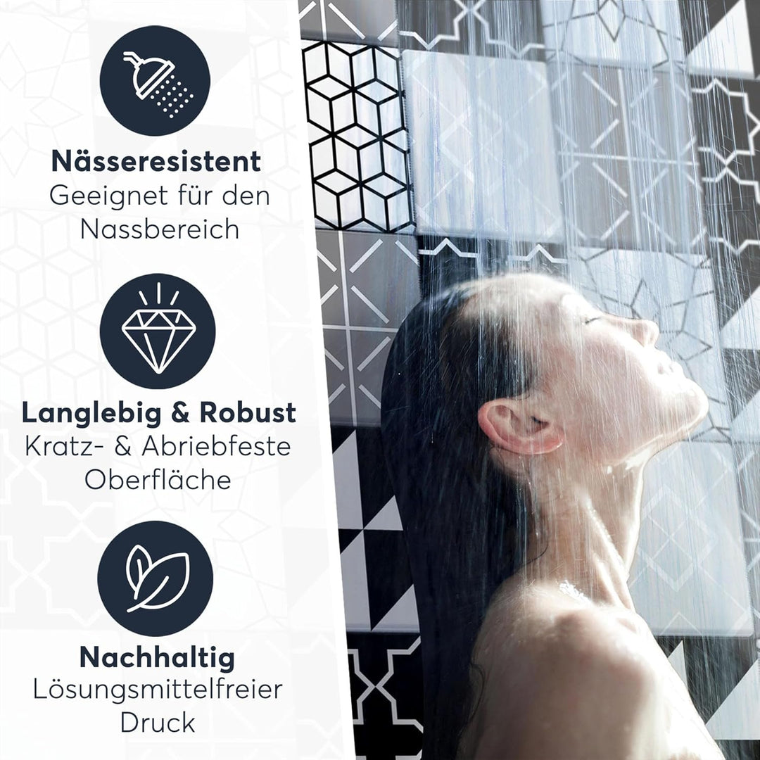 CREATISTO Klebefliesen Stickerfliesen Fliesenfolie - Klebe Folie für Wandfliesen I Klebefliesen Deko