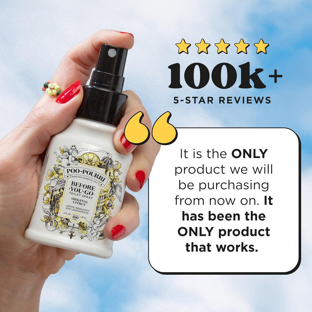 Poo-Pourri Before-You-Go WC-Spray 4 oz weiss Original Citrus Scent 118 ml (1er Pack), Original Citru