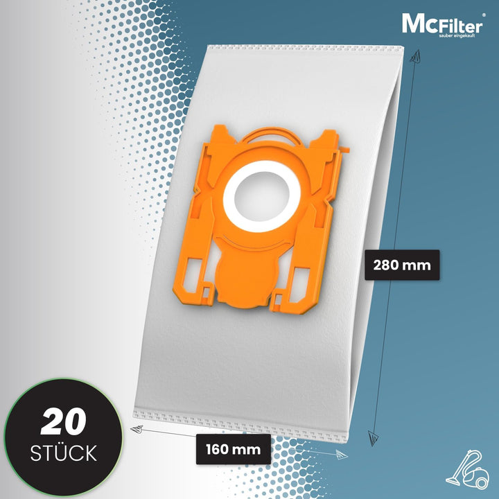 McFilter | 20 Staubsaugerbeutel geeignet für Philips S-Bag/AEG-Electrolux/Volta/Zanussi | Mikrovlies