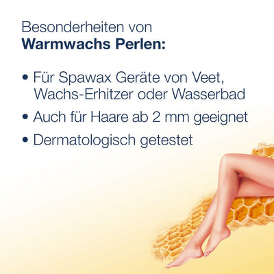 Warmwachsperlen 6er Pack mit Bienenwachs für die Anwendung im Wachserhitzer oder Wasserbad für langa