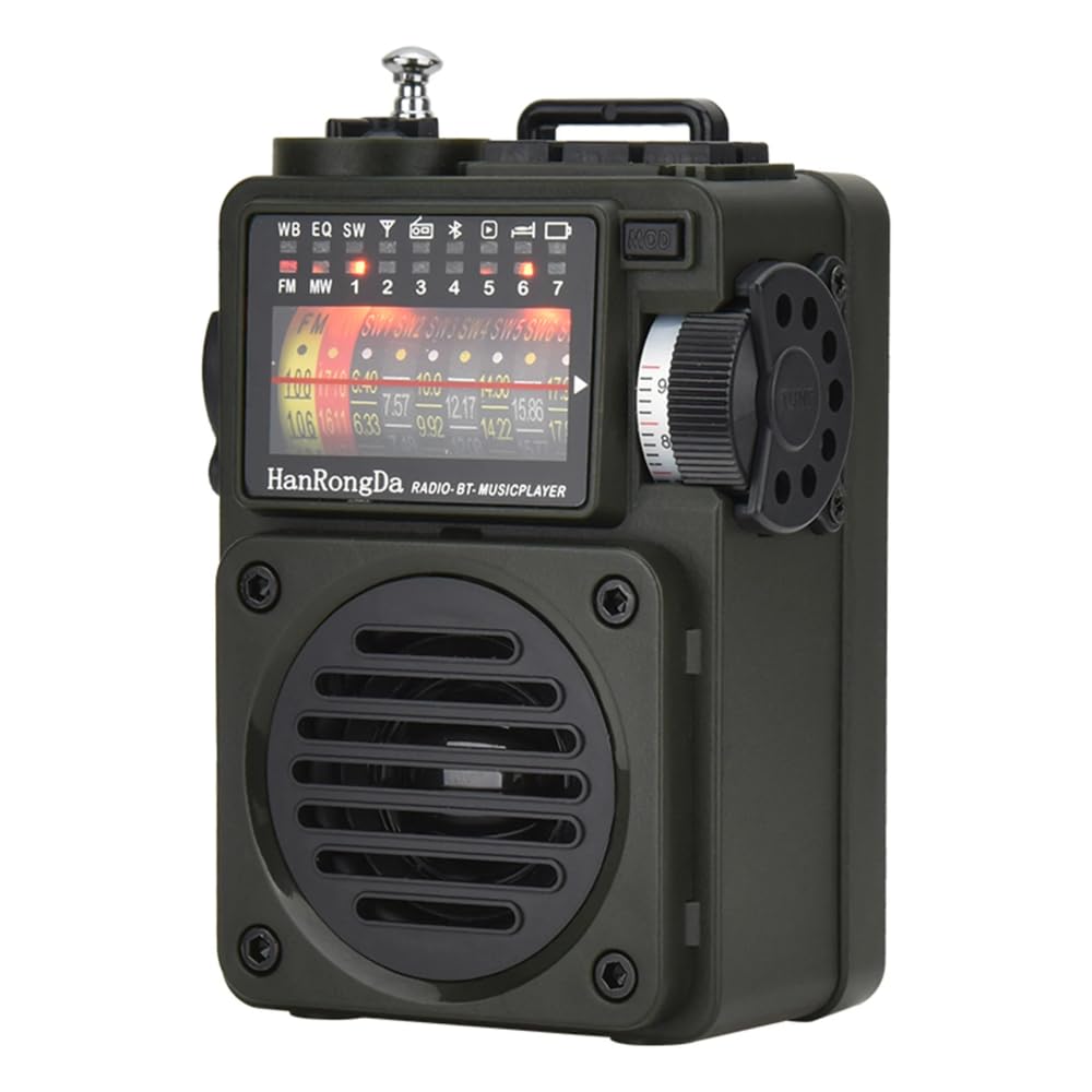 DollaTek HRD-700 Taschen Retro Mini Radio mit 10 Bändern Bluetooth Digitaler wiederaufladbarer Musik
