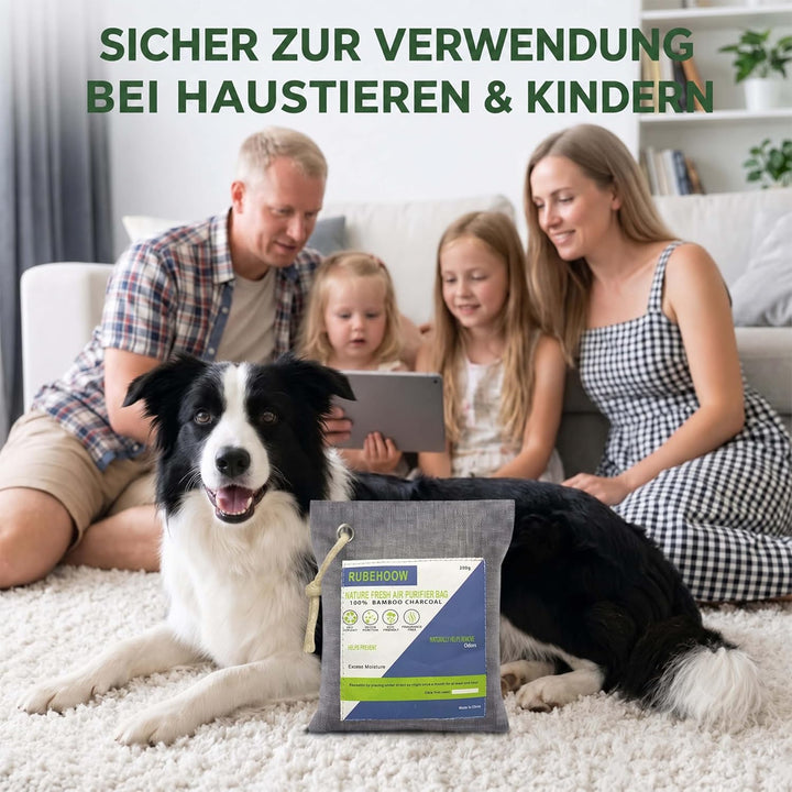 RUBEHOOW Bambus Aktivkohle natürlicher Luftreinigungsbeutel Aktivkohlebeutel, geeignet zur Geruchsne