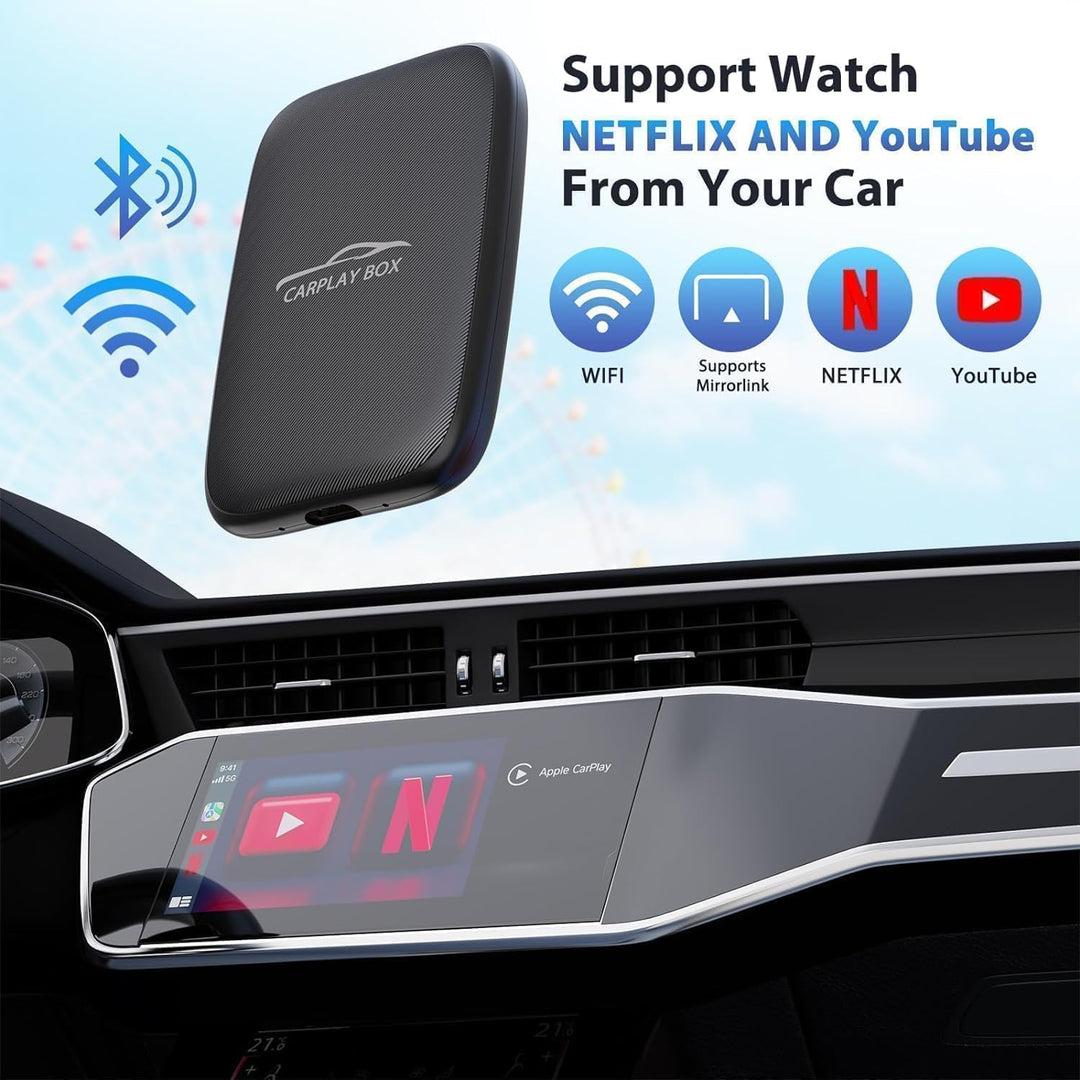 5-in-1 Wireless Android Auto & CarPlay Adapter (2026), unterstützt Netflix/YouTube/TF, Plug & Play,