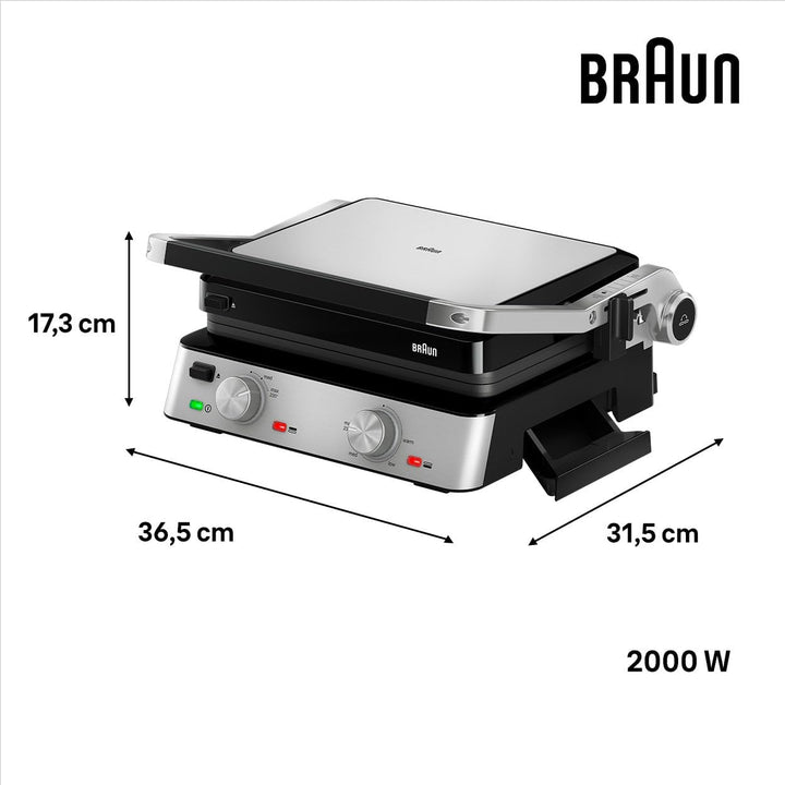Sandwichmaker Braun CG7020 Stahl 2000 W