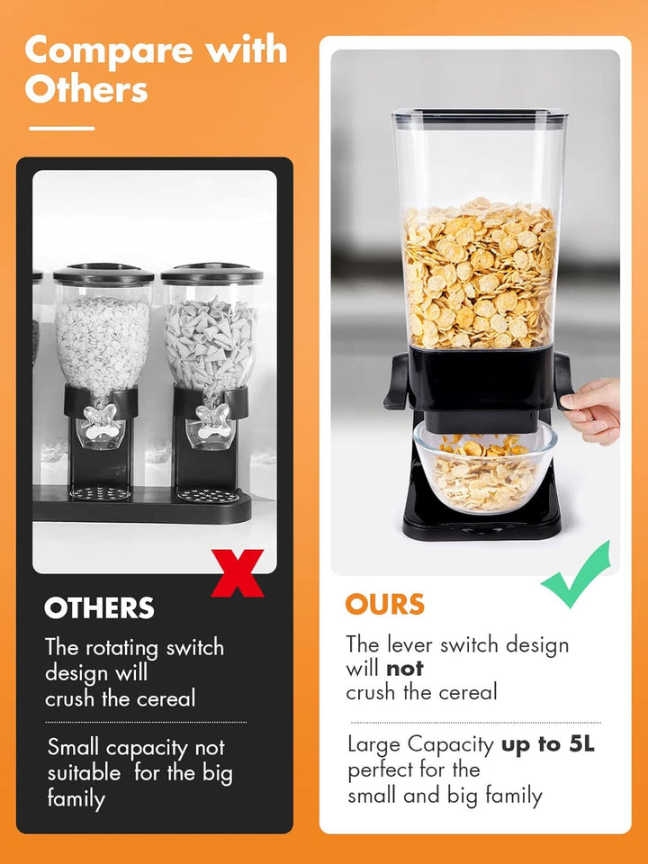 Tokokimo Müslispender, Zerkleinert Keine Cerealien Beim Ausgeben, Wandmontage Cereal Dispenser für C