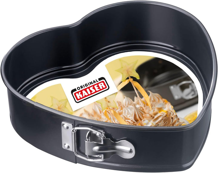 Original Kaiser Classic Springform- Herzbackform 25 x 26 x 7 cm, Herz-Springform antihaftbeschichtet