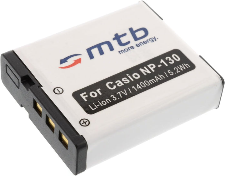 2 Akkus + Ladegerät (KFZ, Netz) für Casio NP-130 / Exilim FC300S H30 H35 ZR100 ZR200 ZR300 Siehe Lis