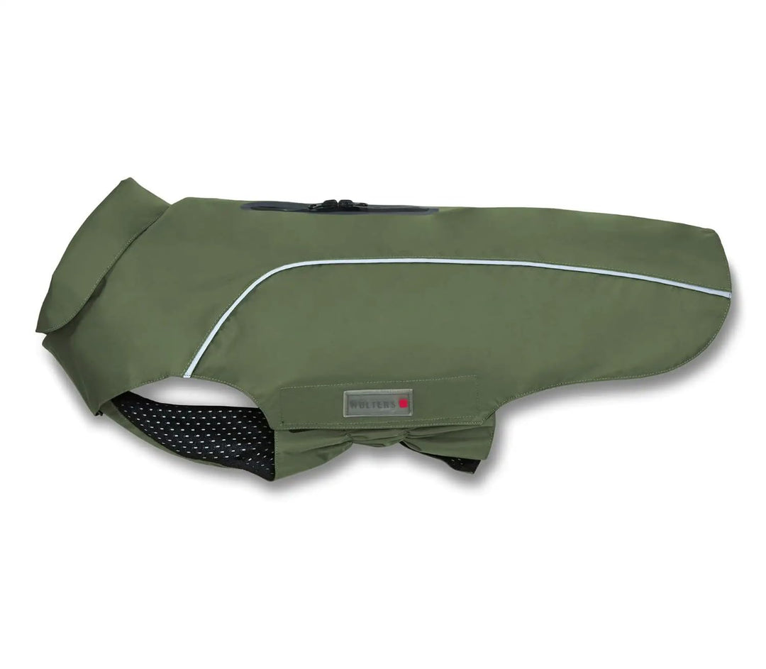 Wolters Regenjacke Easy Rain | Perfekter Schutz bei Regenwetter für Hunde | Farbe Moosgrün Gr. 26 (R