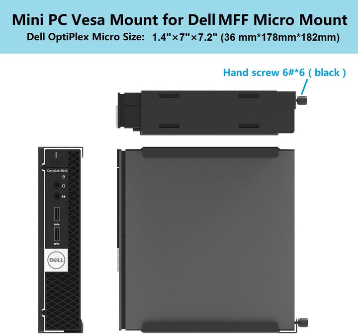 JINGCHENGMEI Wandhalterung für Mini-PC, kompatibel mit Dell OptiPlex Micro-Formfaktorgehäuse, VESA u