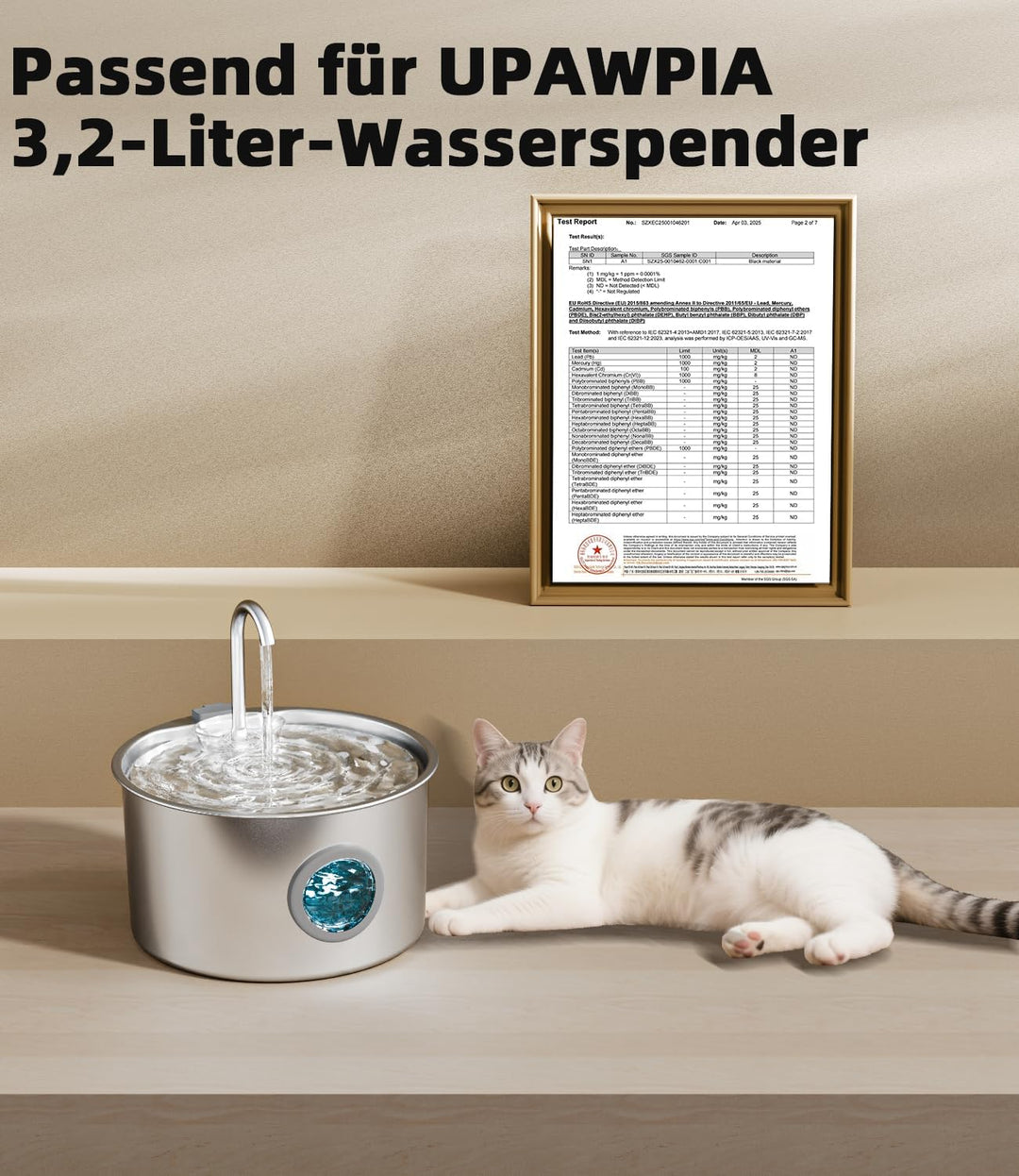16 Stück Katzenbrunnen Filter für UPAWPIA Katzen Trinkbrunnen 3.2L Filter 4-Monats-Set Ersatzfilter