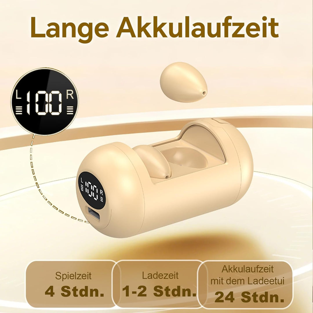 Mini Kopfhörer Kabellos Bluetooth Unsichtbar Klein zum Schlafen In Ear Schlaf Bluetooth Seitenschläf
