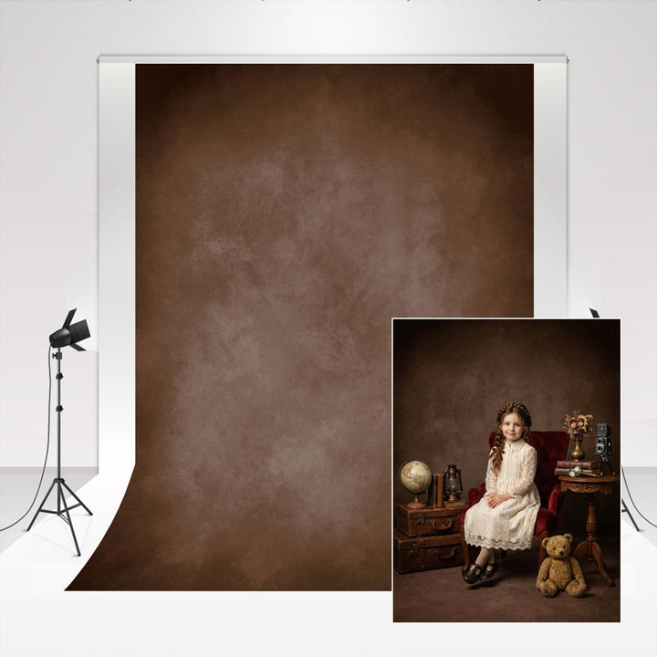Kate Studio Hintergrund Braun 1,5x2,2m/5x7ft Klassischer Schokoladenfotografischer Hintergrund Hochz