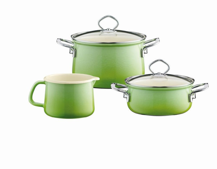 Riess, 0520-036, Starterset 3-teilig, SMARAGD, Emaille, Made in Österreich, LBH: 48,5x24,0x28,5cm, 5