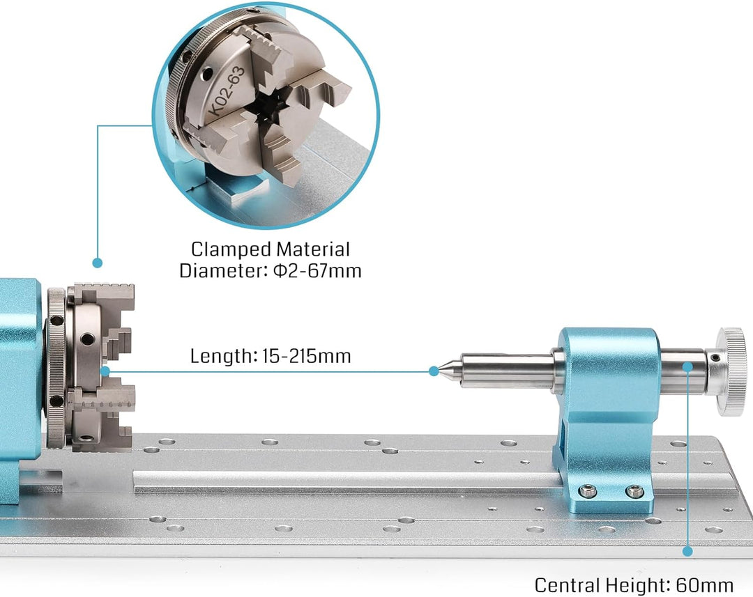 Genmitsu Rotationsmodul-Kit für PROVer XL 4030 V1/6050 Plus CNC-Fräsmaschine mit NEMA23 Planetengetr