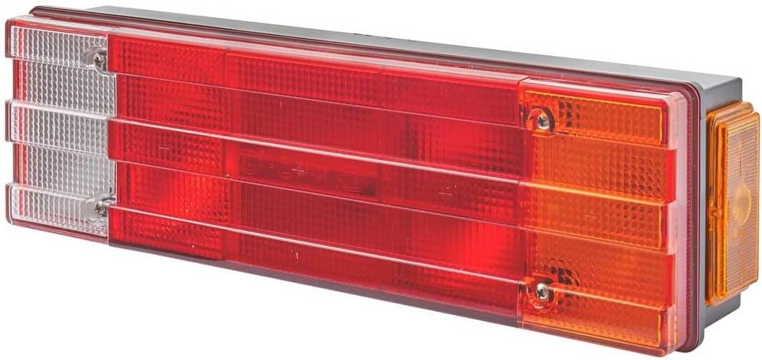 HELLA - Heckleuchte - Glühlampe - 24V - Anbau/geschraubt - Lichtscheibenfarbe: mehrfarbig - Stecker: