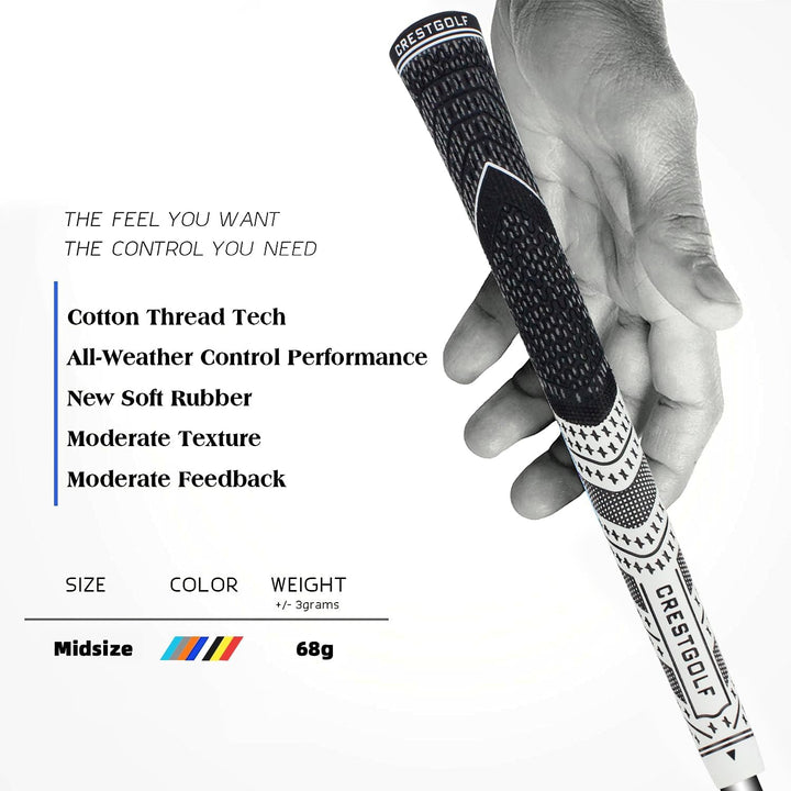 CRESTGOLF Golfgriffe Aktualisierte Multi-Compound-Golfgriffe für Golfschläger, Golf Grips Set mit 13