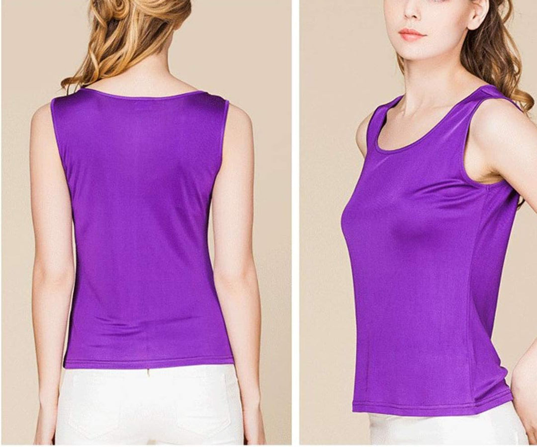 Egurs Damen Tank Top aus 100% Natur Seide,Komfortabel