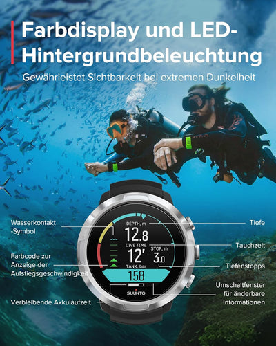 Suunto Dive D5 Tauchcomputer Schwarz/Silber