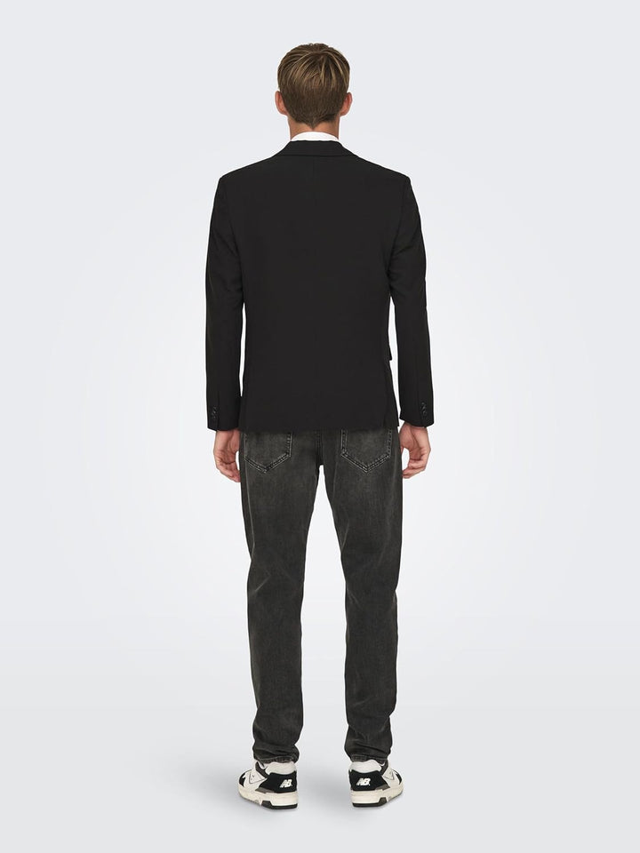 ONLY & SONS Male Blazer Slim Fit Reverskragen Blazer 54 Schwarz, 54 Schwarz