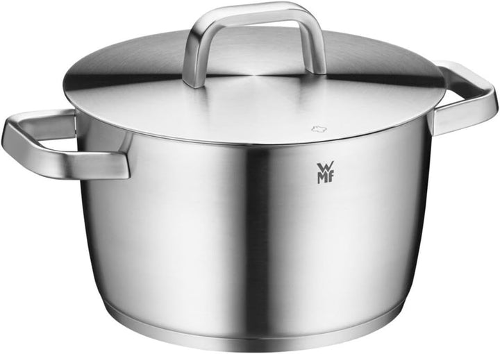 WMF Iconic Topfset Induktion 2-teilig, Kochtopf Set mit Metalldeckel, Cromargan Edelstahl poliert, I