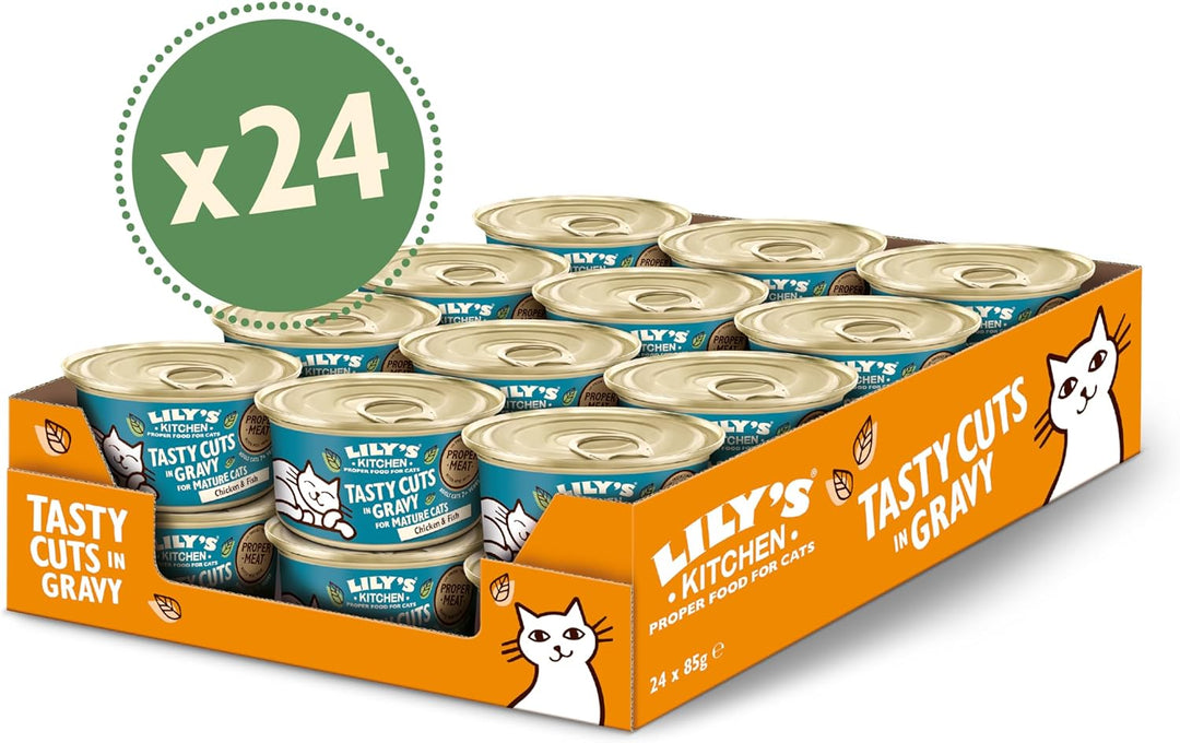 Lily's Kitchen Leckere Stücke mit Meeresfisch in Sosse für Katzen (24 x 85g)