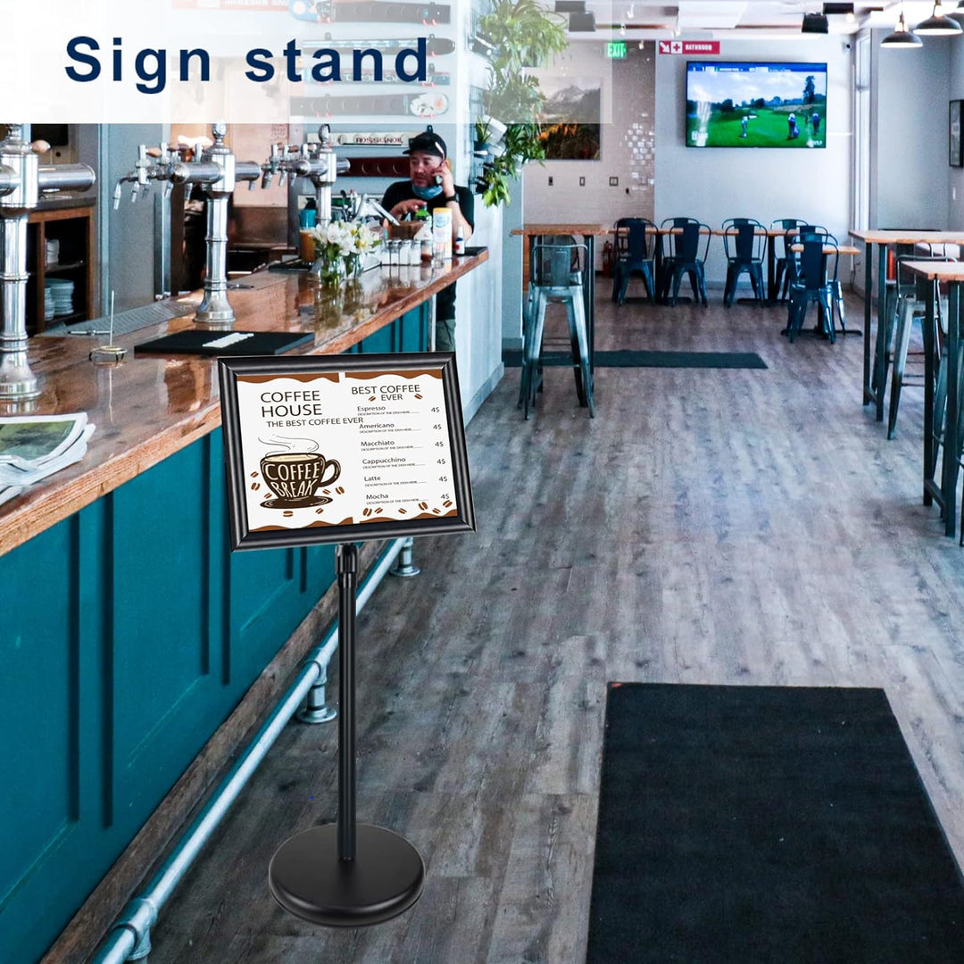 A4 Infoständer Posterständer Alu-Schildhalter Schnapprahmen, Winkel und Höhe einstellbar, Zeichenrah