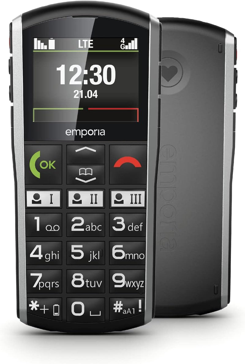 Emporia emporiaSIMPLYCITY-LTE, Tastenhandy ohne Vertrag, Mobiltelefon mit Notruftaste, Extra grosse