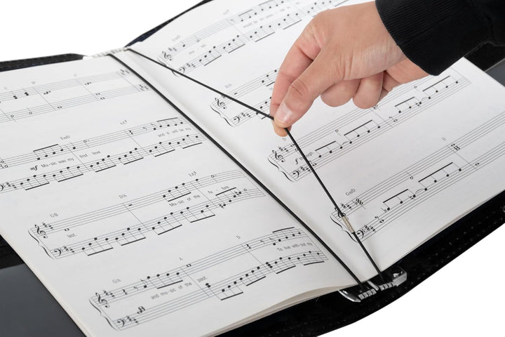 Classic Cantabile Notenmappe Deluxe - Chormappe für Musiknoten - Notenordner aus Kunstleder - Für No