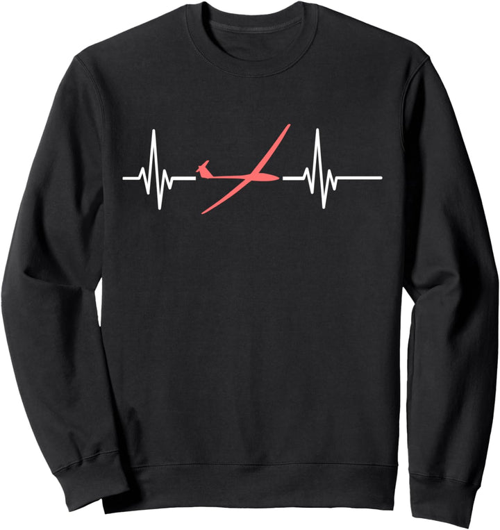 Herzschlag Modellflug RC Flugzeug Flieger lustiges Segelflug Sweatshirt
